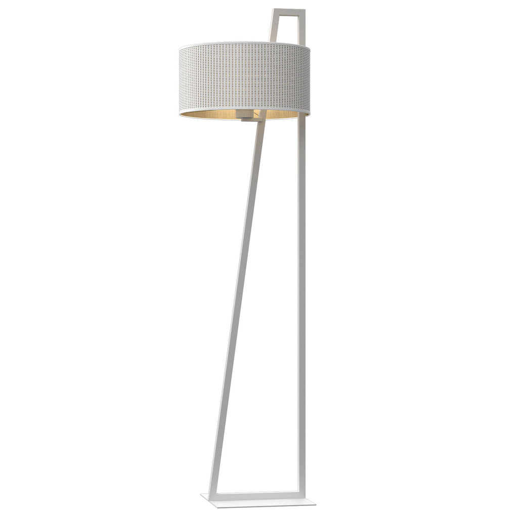 Lampa podł. Loft shade white, cylinder shade dia 400 h 200 white/gold 1xE27