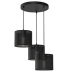 żyrandol Loft shade talerz dia 300, black, cylinder shade dia 180, h 150 black 3xE27