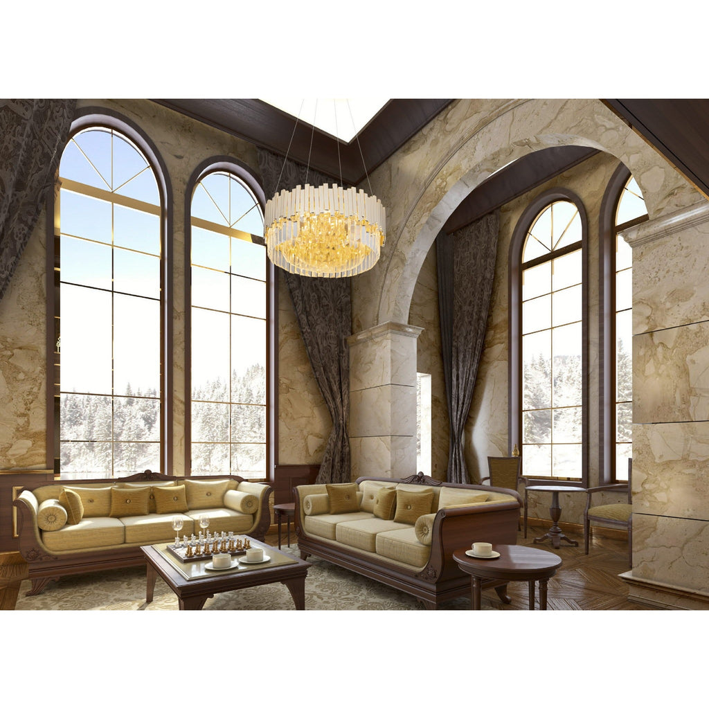 Maxlight Lampa wisząca Trend 45cm - Metal + szkło - Złoty P0368