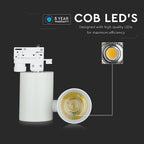 15W Lampa LED na szynoprzewód / Barwa:6400K / Obudowa: Biała / 5 Lat gwarancji