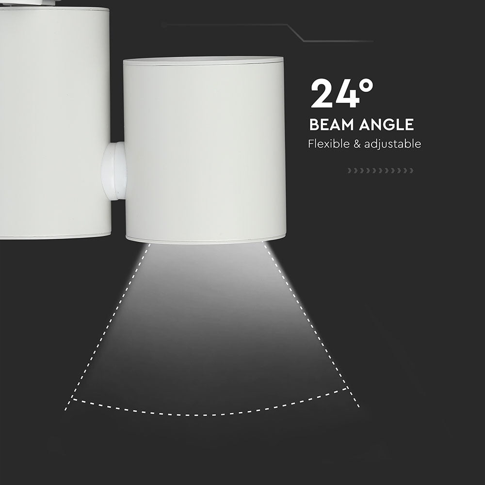 15W Lampa LED na szynoprzewód / Barwa:6400K / Obudowa: Biała / 5 Lat gwarancji