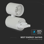 15W Lampa LED na szynoprzewód / Barwa:6400K / Obudowa: Biała / 5 Lat gwarancji