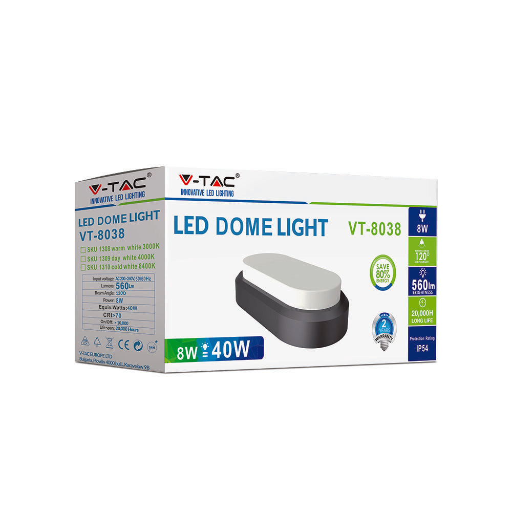 8W / Plafon LED / Barwa:3000K / Obudowa: Czarna