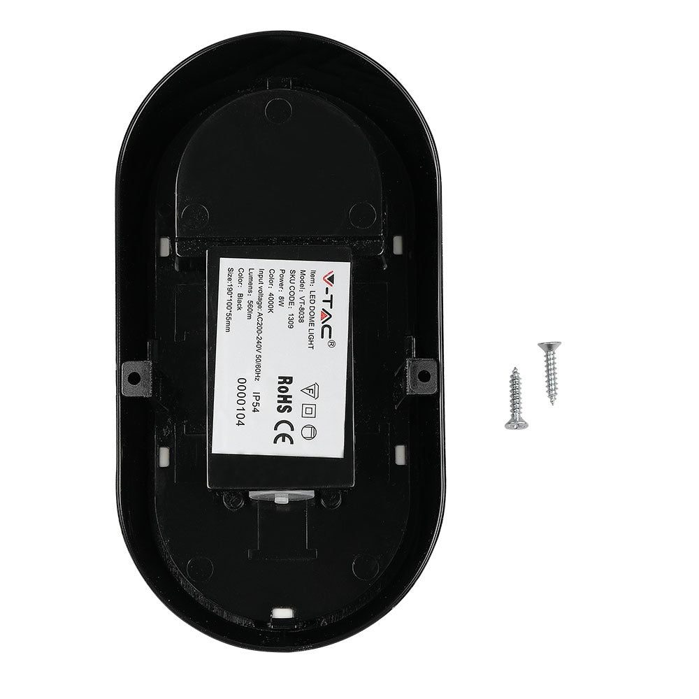 8W / Plafon LED / Barwa:3000K / Obudowa: Czarna
