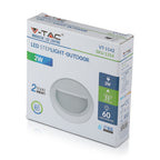 2W Oprawa Schodowa LED / Barwa:3000K / Obudowa: Biała / Okrągły