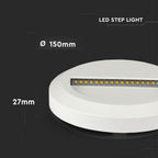 2W Oprawa Schodowa LED / Barwa:3000K / Obudowa: Biała / Okrągły