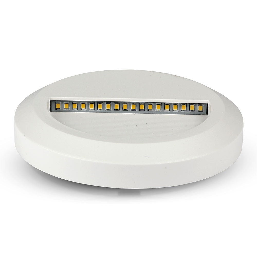 2W Oprawa Schodowa LED / Barwa:3000K / Obudowa: Biała / Okrągły