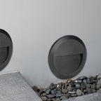 2W Oprawa Schodowa LED / Barwa:4000K / Obudowa: Czarna / Okrągły