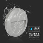 2W Oprawa Schodowa LED / Barwa:3000K / Obudowa: Szara / Okrągły