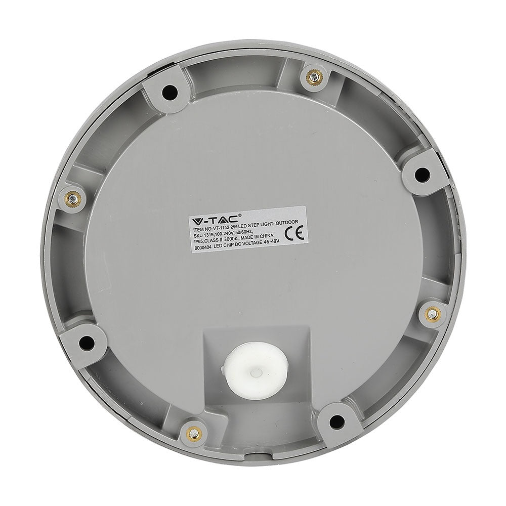 2W Oprawa Schodowa LED / Barwa:4000K / Obudowa: Szara / Okrągły