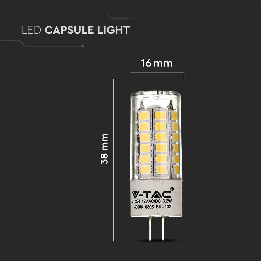 3.2W Żarówka LED / Chip SAMSUNG / Barwa:4000K / Trzonek:G4