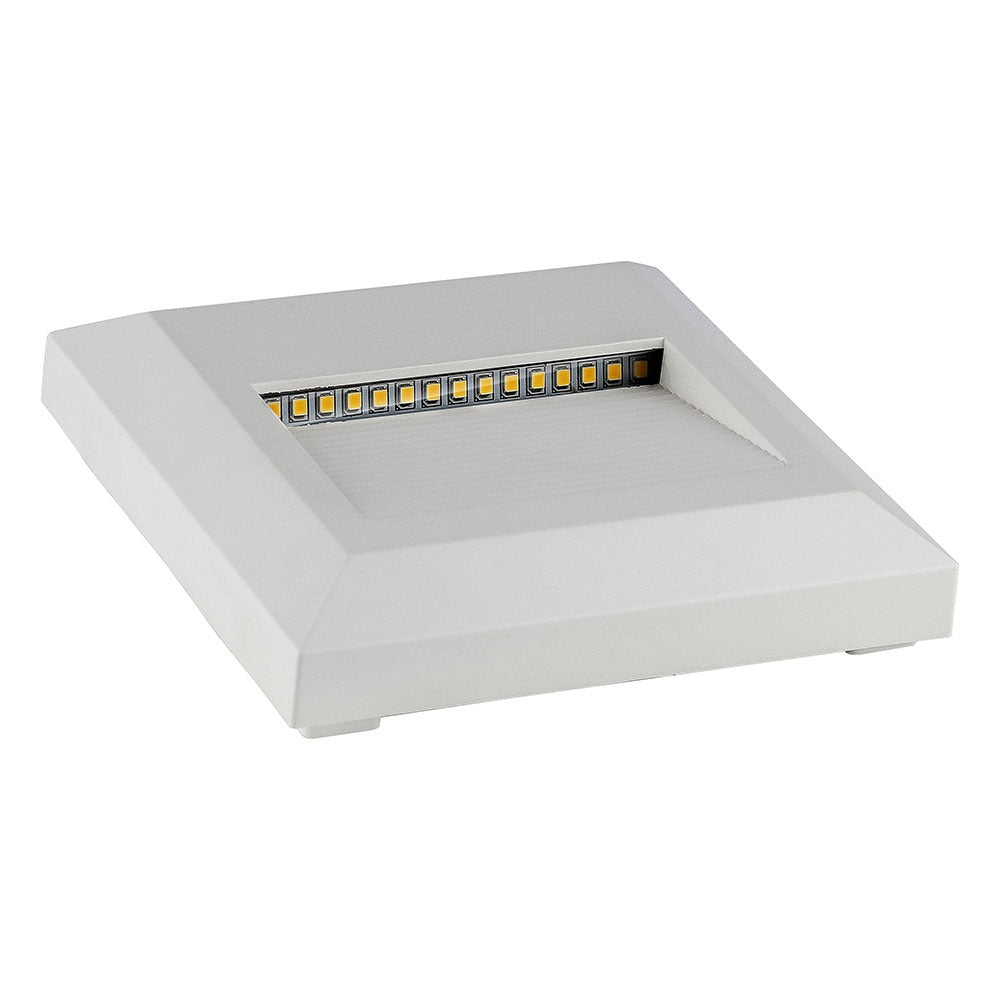 2W Oprawa Schodowa LED / Barwa:4000K / Obudowa: Biała / Kwadrat