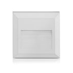 2W Oprawa Schodowa LED / Barwa:3000K / Obudowa: Biała / Kwadrat