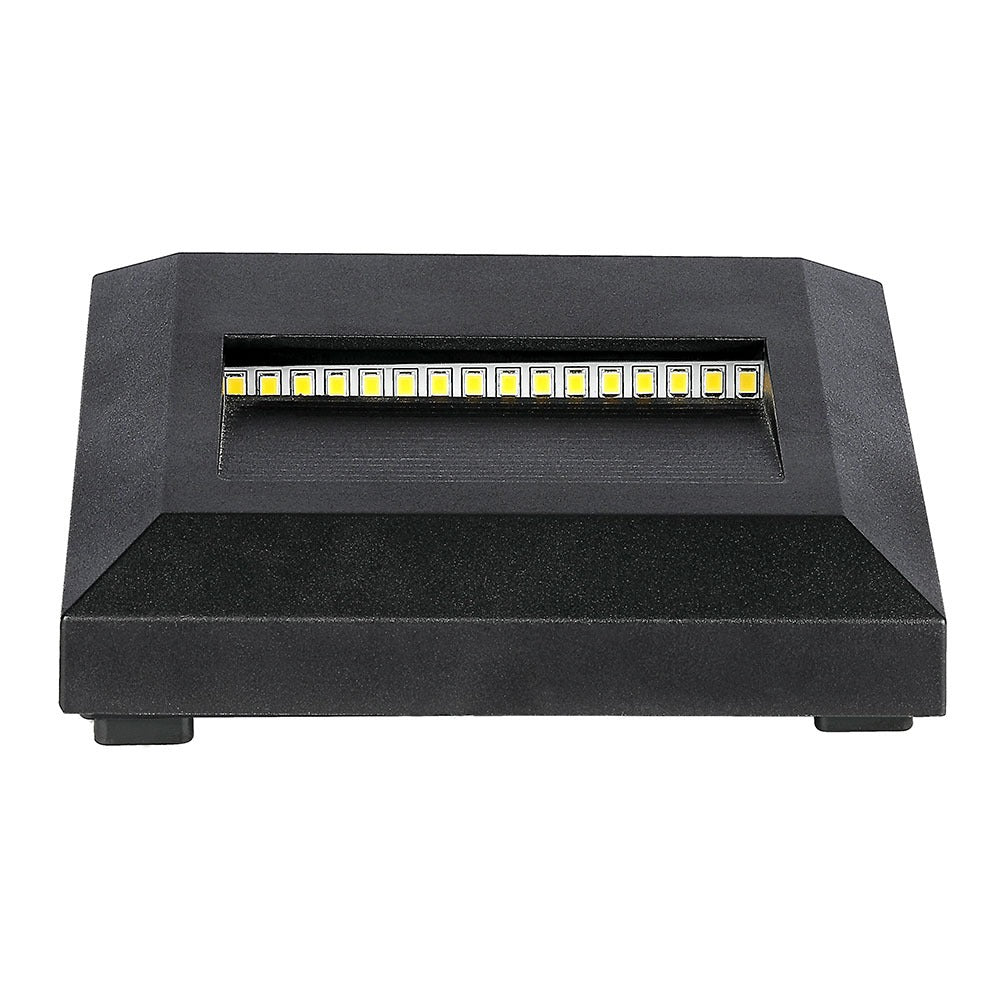 2W Oprawa Schodowa LED / Barwa:4000K / Obudowa: Czarna / Kwadrat