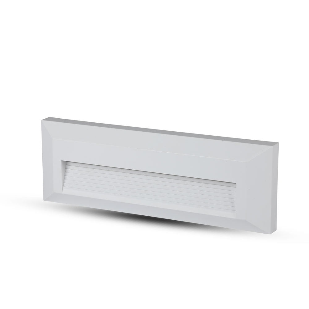 3W Oprawa Schodowa LED / Barwa:4000K / Obudowa: Biała / Kwadrat