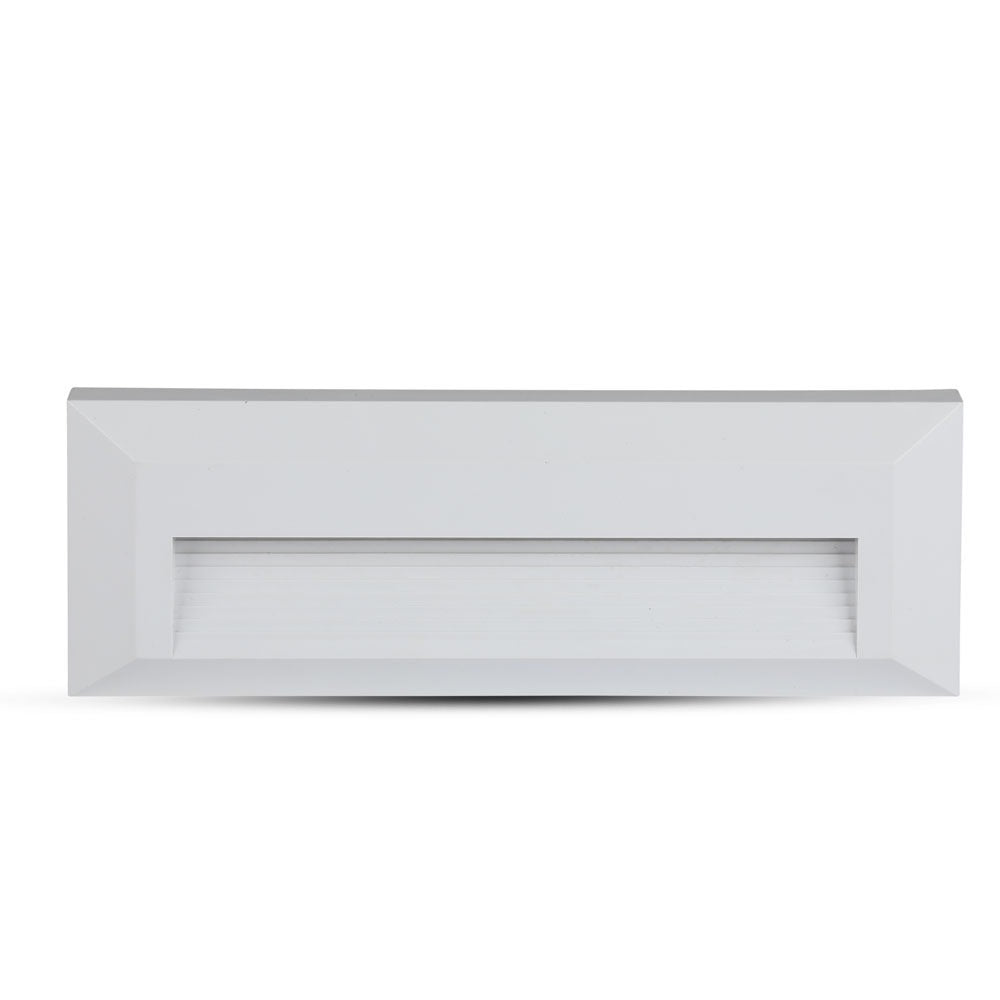 3W Oprawa Schodowa LED / Barwa:4000K / Obudowa: Biała / Kwadrat