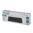 3W Oprawa Schodowa LED / Barwa:4000K / Obudowa: Czarna / Kwadrat