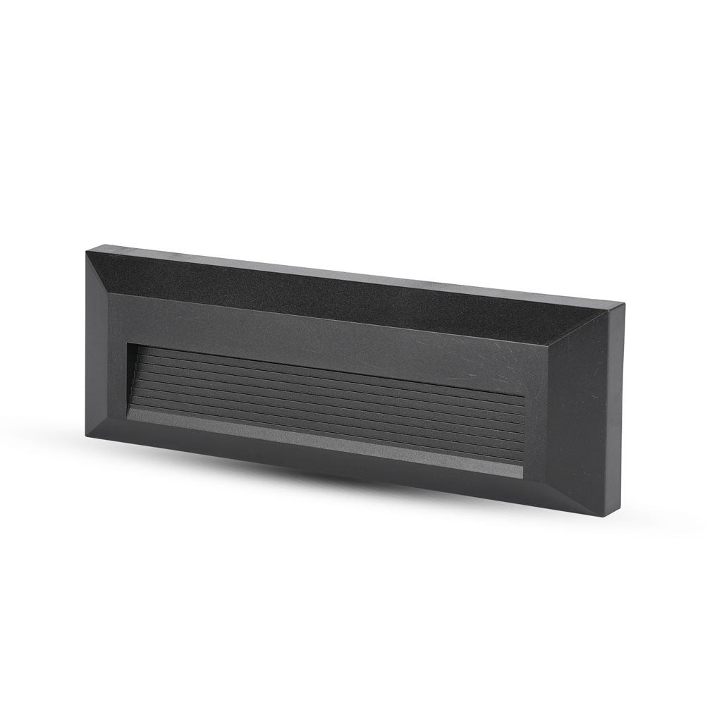 3W Oprawa Schodowa LED / Barwa:3000K / Obudowa: Czarna / Kwadrat
