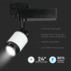 10W Lampa LED na szynoprzewód / Barwa:4000K / Obudowa: Biała i Czarna