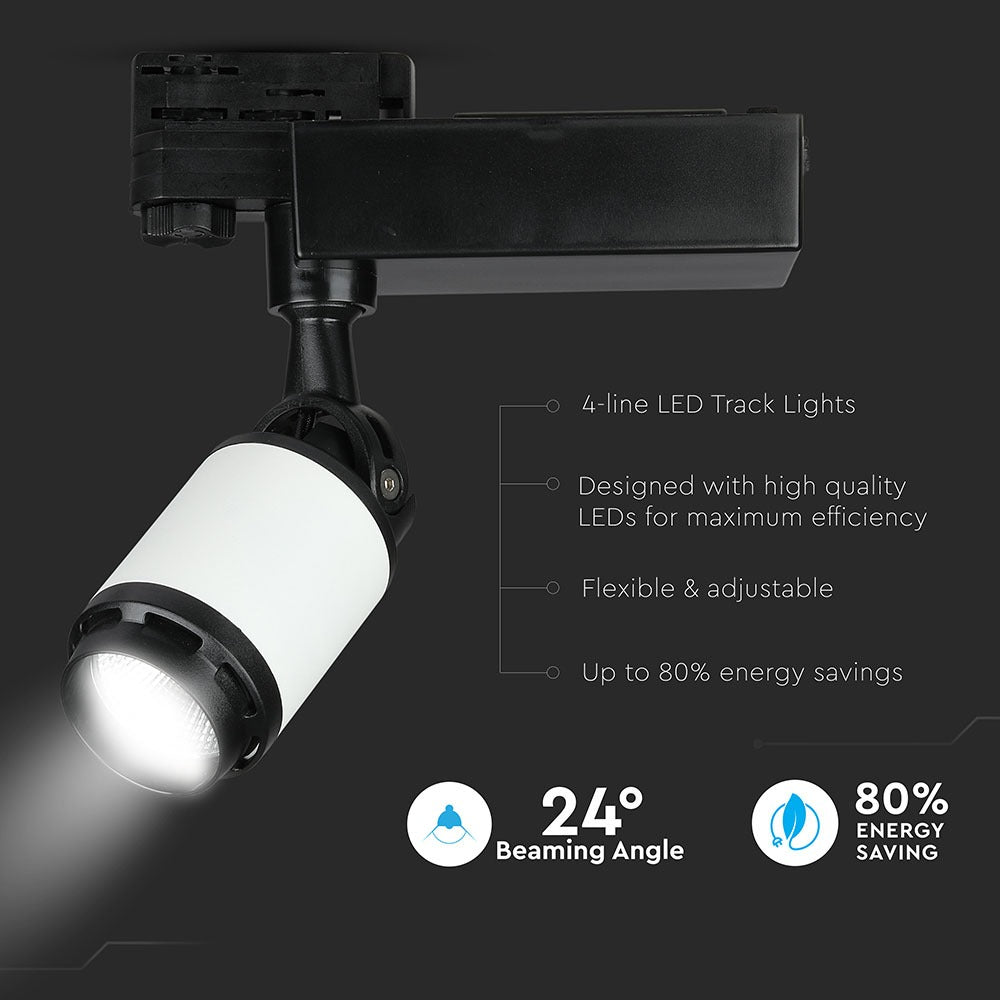 35W Lampa LED na szynoprzewód / Barwa:3000K / Obudowa: Biała i Czarna