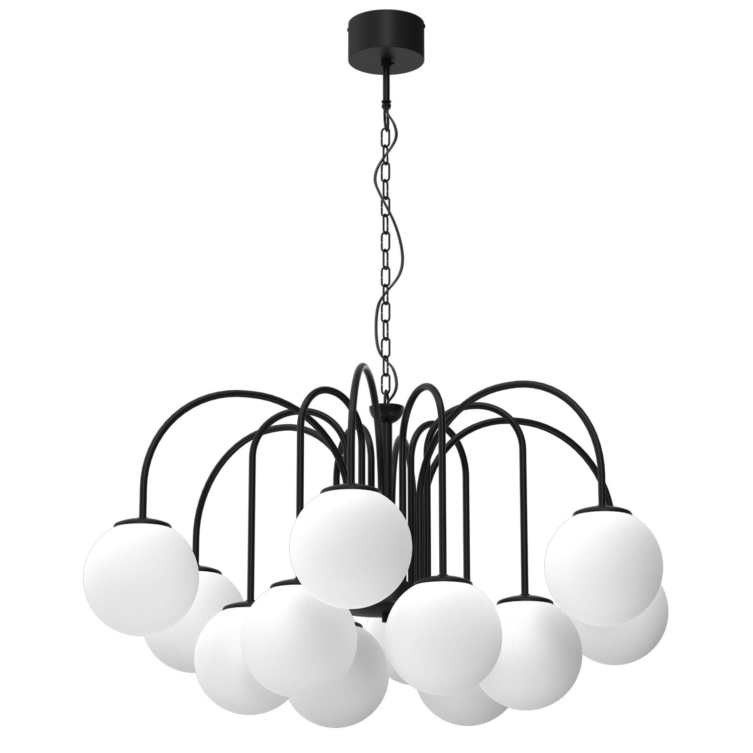 żyrandol Cambridge (glass 2815) black 12xE14