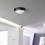 12W Plafon LED Owalny / IP54 / Barwa:3000K / Obudowa: Czarna