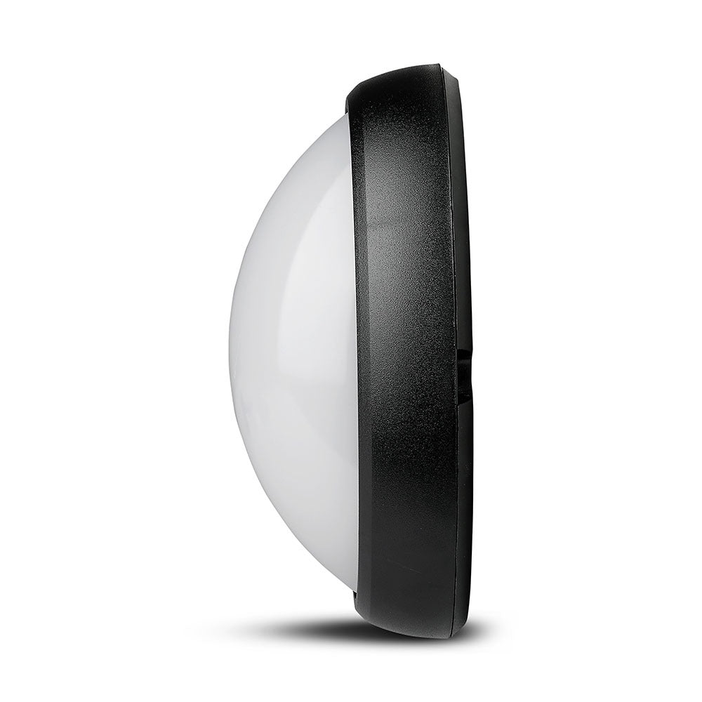 12W Plafon Owalny / IP54 / Barwa:6400K / Obudowa: Czarna
