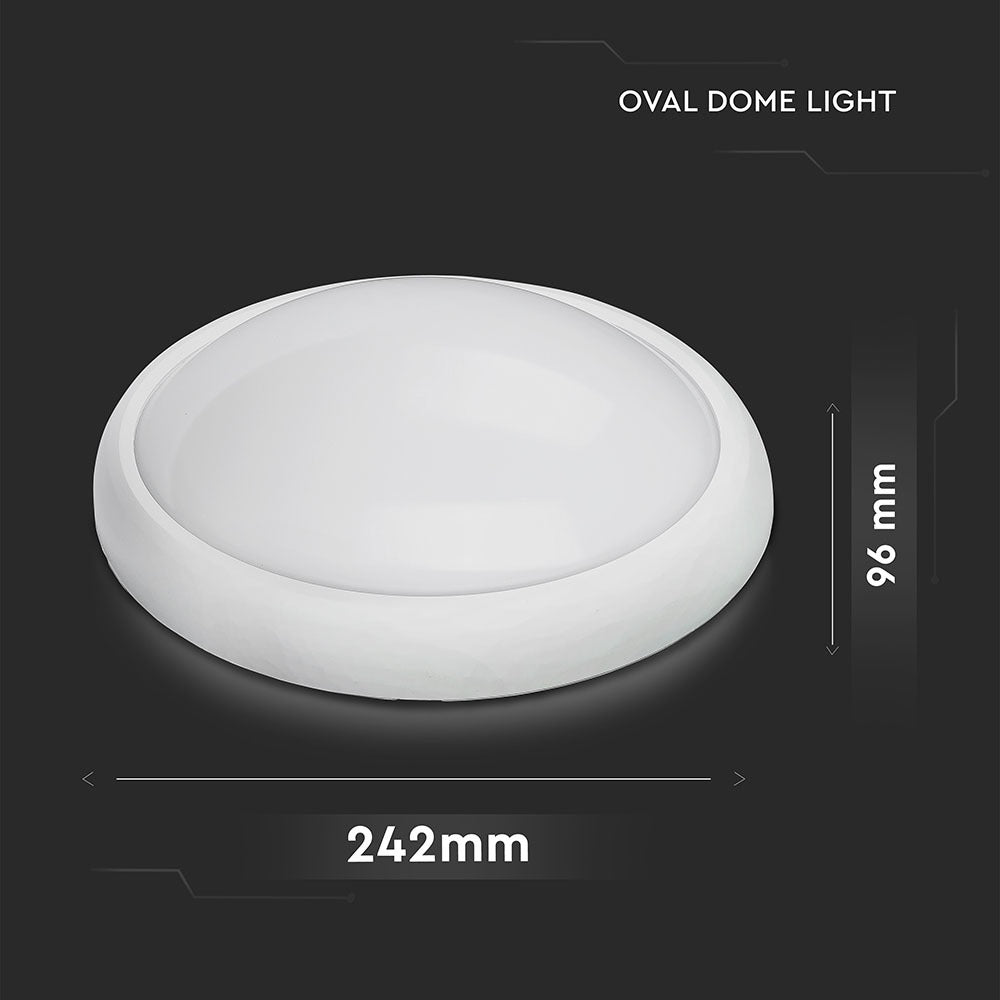 12WPlafon LED Owalny / IP54 / Barwa:3000K / Obudowa: Biała