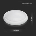 12WPlafon LED Owalny / IP54 / Barwa:3000K / Obudowa: Biała