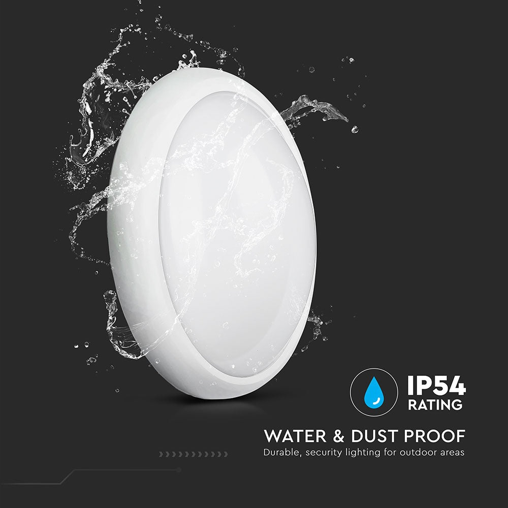 12WPlafon LED Owalny / IP54 / Barwa:3000K / Obudowa: Biała