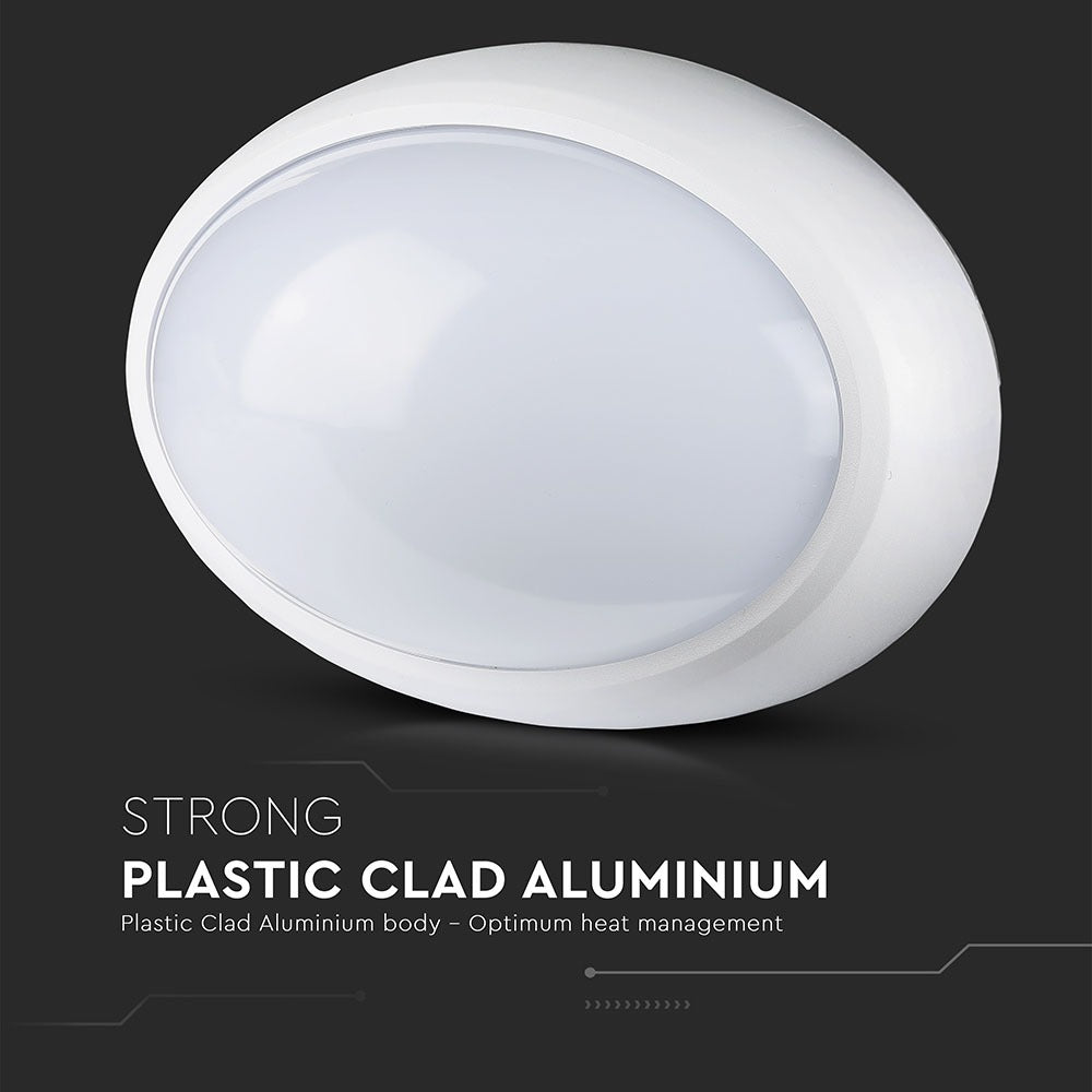 12WPlafon LED Owalny / IP54 / Barwa:3000K / Obudowa: Biała