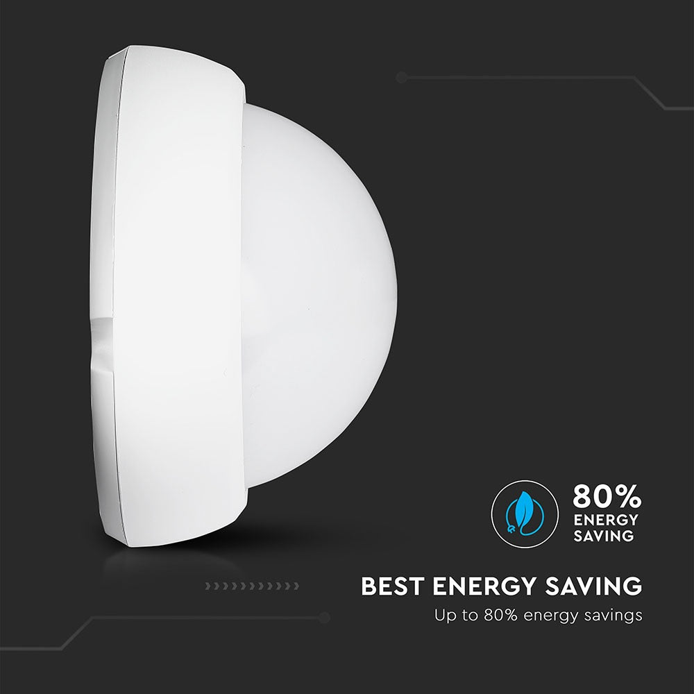 12WPlafon LED Owalny / IP54 / Barwa:3000K / Obudowa: Biała
