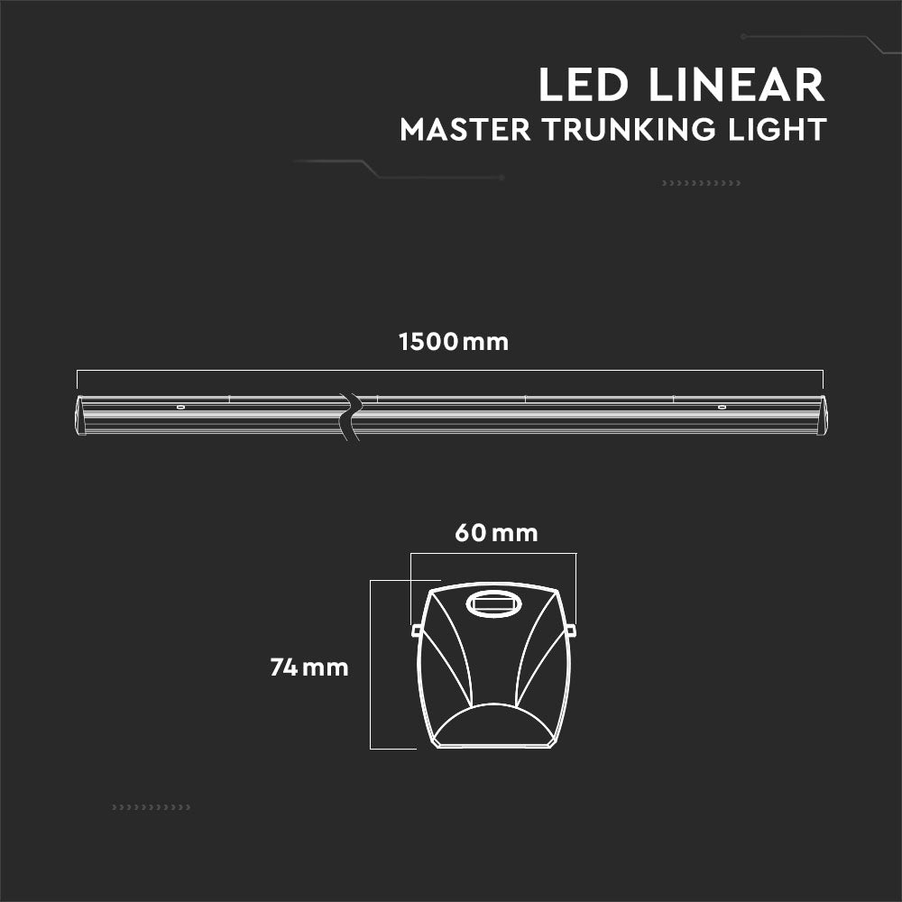 50W Lampa Liniowa LED / Barwa:4000K / Podwójna asymetryczna soczewka