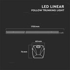 50W Lampa Liniowa LED z łączeniem / Barwa:4000K / Kąt 90'