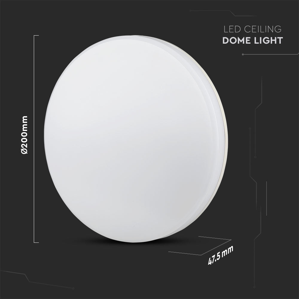 15W Plafon LED / IP44 / Chip Samsung / Barwa:3000K / Klosz PC / Okrągły