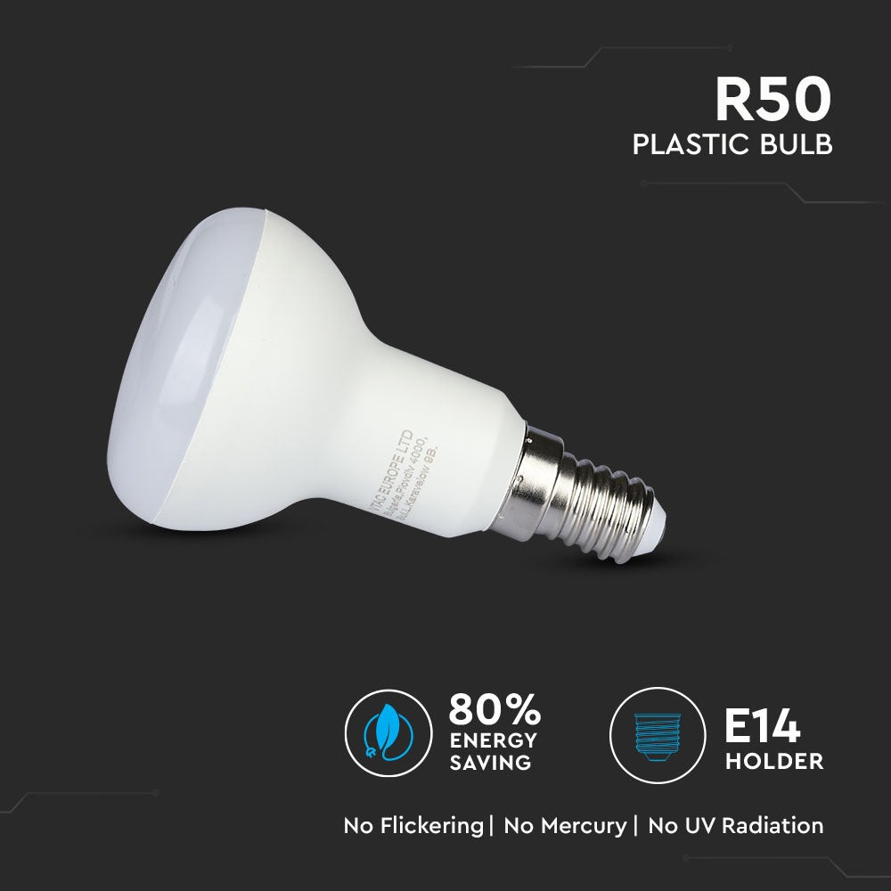 6W R50 Żarówka LED / Chip SAMSUNG / Barwa:3000K / Trzonek:E14