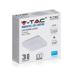 15W Plafon LED / IP44 / Chip Samsung / Barwa:3000K / Klosz PC / Kwadrat