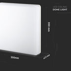 15W Plafon LED / Barwa:3000K / Kwadrat