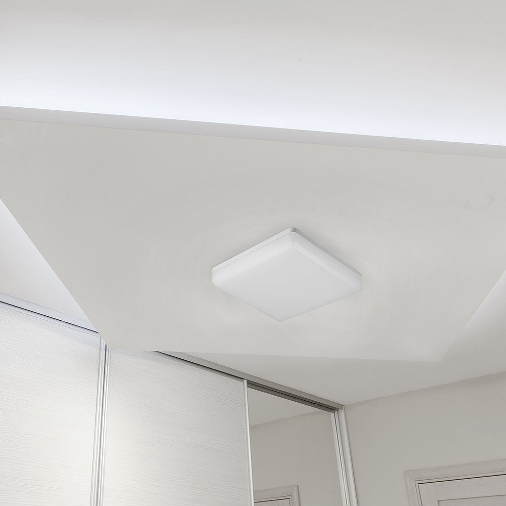 25W Plafon LED / IP44 / Chip Samsung / Barwa:4000K / Klosz PC / Kwadrat