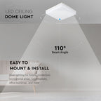 25W Plafon LED / IP44 / Chip Samsung / Barwa:3000K / Klosz PC / Kwadrat