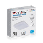25W Plafon LED / IP44 / Chip Samsung / Barwa:4000K / Klosz PC / Kwadrat