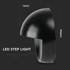 3W Oprawa Schodowa LED / Barwa:4000K / Obudowa: Czarna / Okrągły