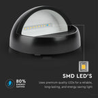 3W Oprawa Schodowa LED / Barwa:3000K / Obudowa: Czarna / Okrągły