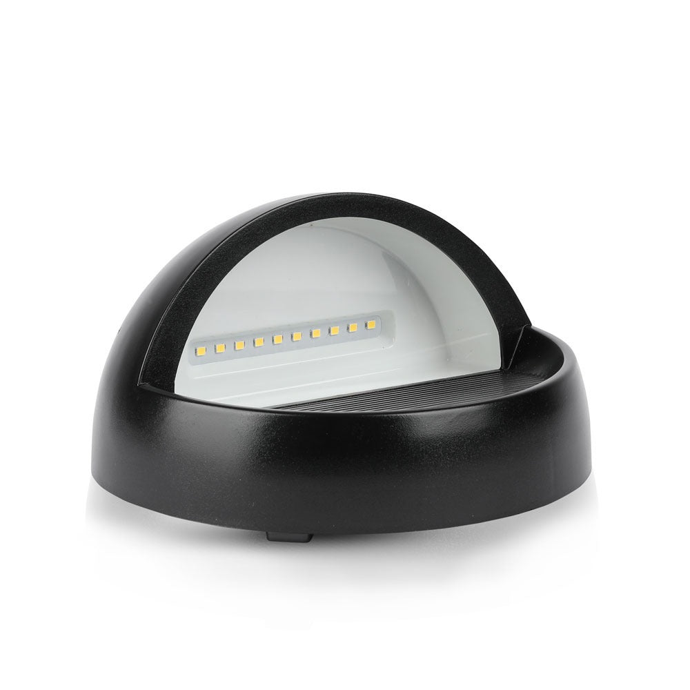3W Oprawa Schodowa LED / Barwa:3000K / Obudowa: Czarna / Okrągły