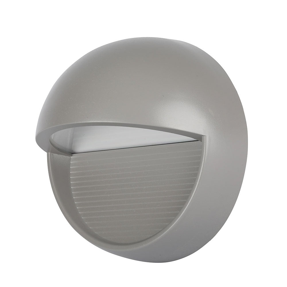 3W Oprawa Schodowa LED / Barwa:3000K / Obudowa: Szara / Okrągły