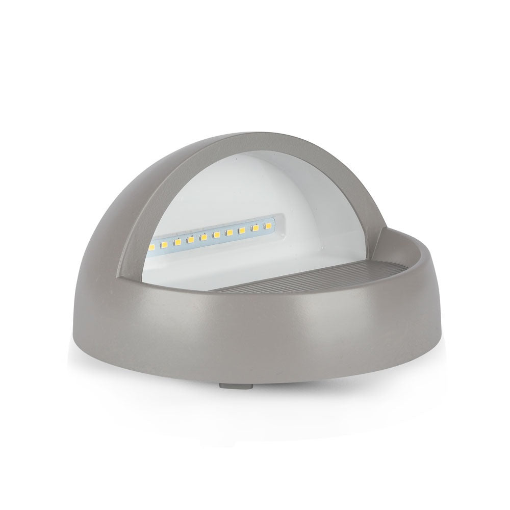 3W Oprawa Schodowa LED / Barwa:3000K / Obudowa: Szara / Okrągły