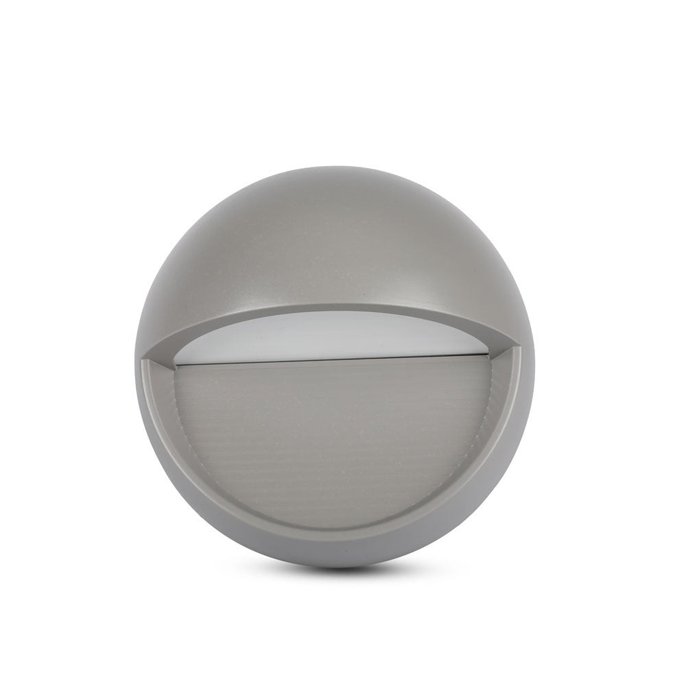 3W Oprawa Schodowa LED / Barwa:4000K / Obudowa: Szara / Okrągły