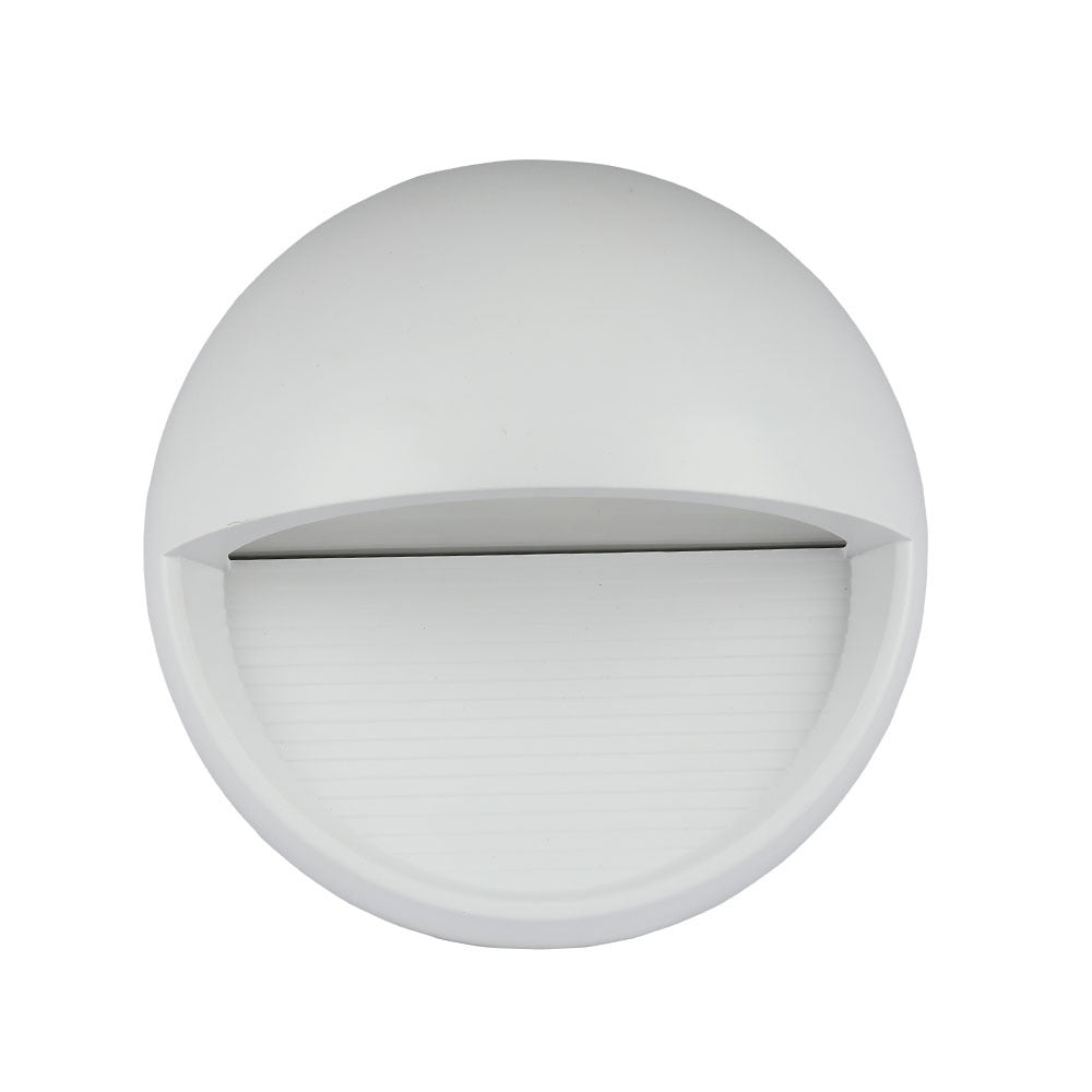 3W Oprawa Schodowa LED / Barwa:4000K / Obudowa: Biała / Okrągły