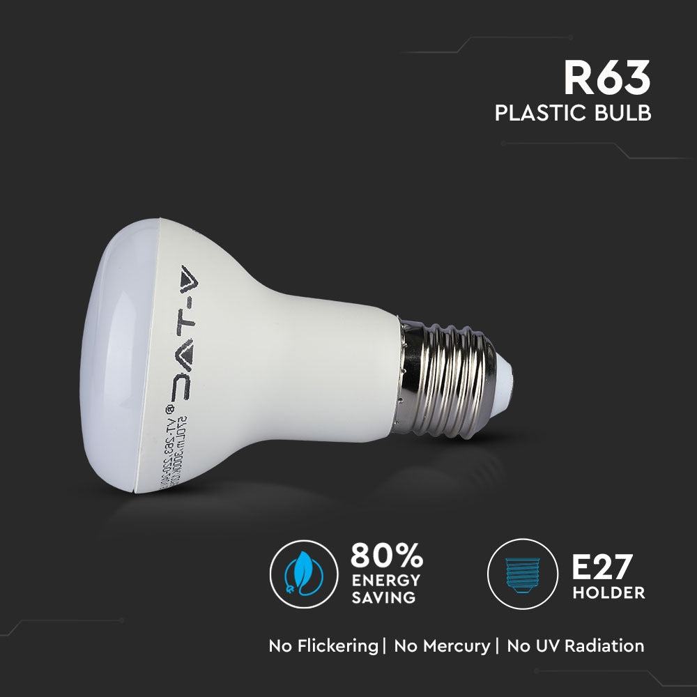 8W R63 Żarówka LED / Chip SAMSUNG / Barwa:3000K / Trzonek:E27