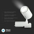 35W Lampa LED COB na szynoprzewód / Barwa: 3w1 / 5 Lat gwarancji / Obudowa: Biała